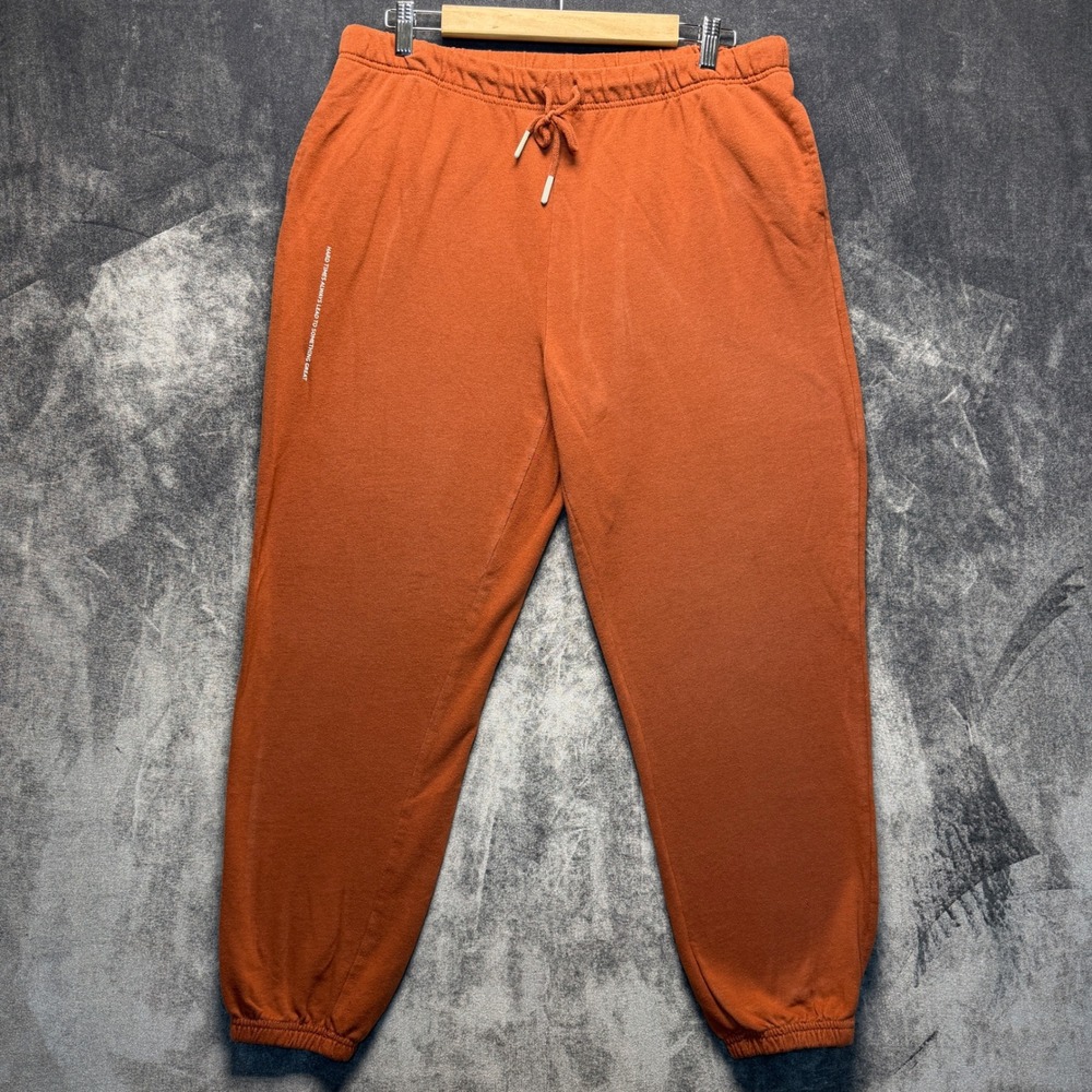 Sage Collective Sweatpants Womens XL Orange Cotton Blend Jogger Relaxed Graphic